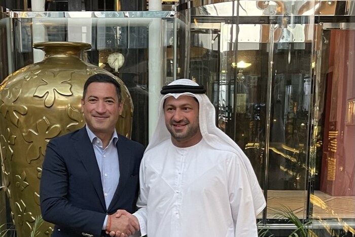 Soheyl Ghaemian mit Dr. Sultan Karamostaji, Founder of UAE Angels